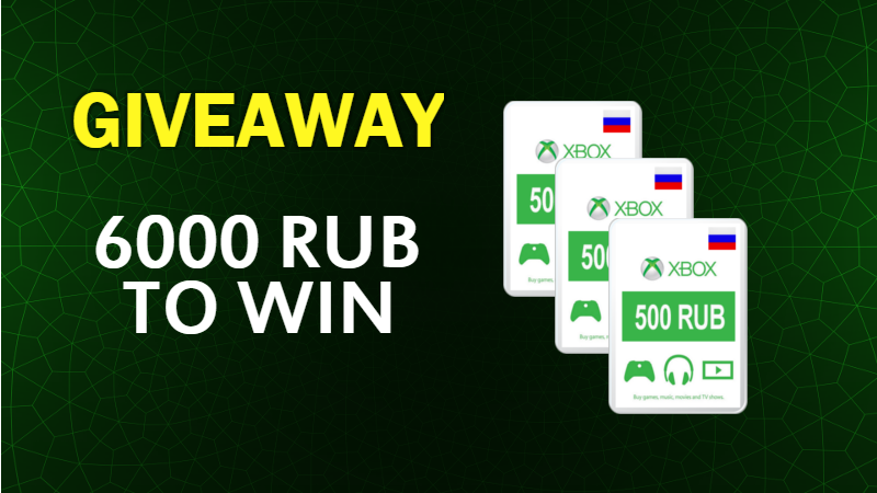 (Finished) November 2017 Giveaway: 6000 RUB (Russia) Gift Cards to win!